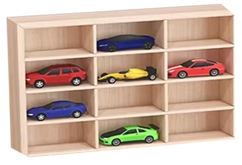 Aufbewahrungsschrank für Miniaturautos | Miniatur-Wandregal aus Holz für Spielzeugauto-Sammlung | Wandorganizer für Figuren, Sammlung für, Mädchen, Jugendliche, Erwachsene