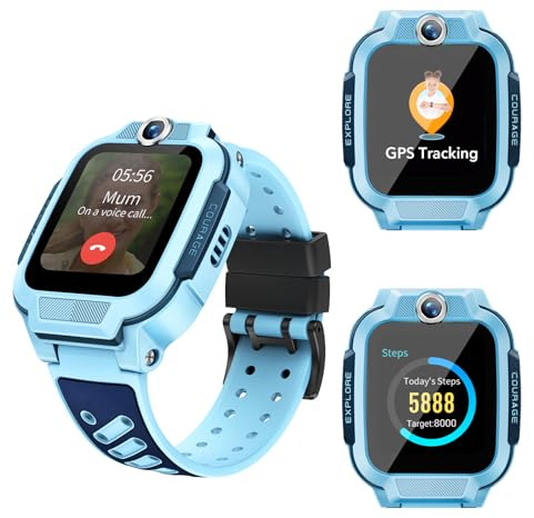 imoo Z3 Smart Watch Kinder,4G Video Telefon,GPS Tracker,8GB,IP68 Blau | Kinderuhr Junge,IP68 Wasserdicht für Schwimmen,Klassenzimmer Modus,1.5Bildschirm,SOS,Freunde hinzufügen,Fremdanruf-Sperre