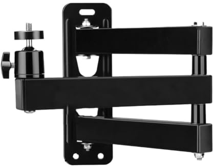 BlesConi Soporte de pared para proyectores, cámaras y luces LED, soporte articulado plegable con ángulos ajustables, acero al carbono para mayor durabilidad