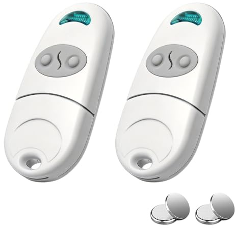 Wxeadu 2 Pcs Remote Control Key Fobs, Universal Gate Remote Control, Wireless Garage Door Remote, Electric Gate Fob Remote Control, 433.92MHz Compatible with TOP 432EE 432NA 432SA 432M