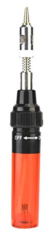 for Precision Electronics and Circuit Board Work - MT 100 Gas Blow Soldering Iron, Portable Pen Shaped Cordless Tool and Mini Torch for Butane Gas, Refillable Heat Blower