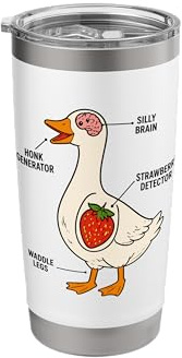 Funny Goose Anatomy Strawberry Meme Stainless Steel Insulated Tumbler