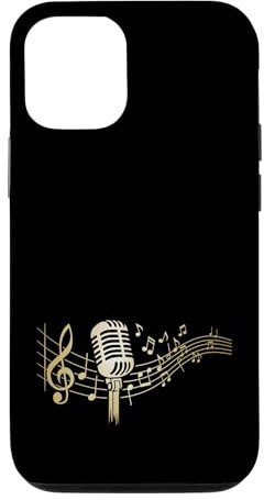Chanteur Microphone Vintage Karaoké Chanter Coque pour iPhone 12/12 Pro