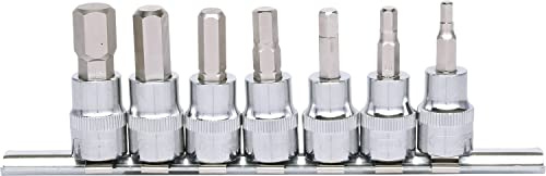 KS Tools 918.3921 3/8 CHROMEplus Bit-Stecknuss-Satz Innensechskant, 7-tlg. 4-12mm