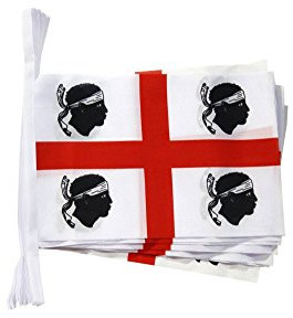 Flaggenfritze® Fahnenkette Italien Sardinien, Länge 5,9 cm