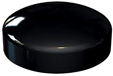 Black Plastidome 2 Piece Plastic Screw Cover - 10 Pack
