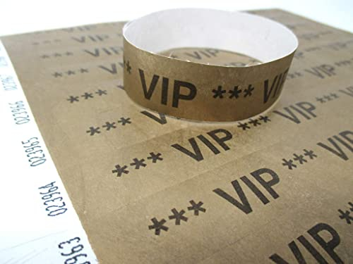 TYVEK VIP Einlassbänder VIP Kontrollbänder VIP Eintrittsbänder - twist4® (gold, 50 Stück)