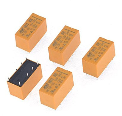 10pcs 8 Pins RELAIS Relais 12V DC Puissance de bobine PCB HK19F-DC12V-SHG
