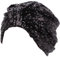 Decou S232 Haarturban mit glitzernden Pailletten, plissiert, dehnbar, Schwarz, Einheitsgröße
