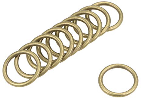 sourcing map 25Stk. O Ring Schnalle Hundeleine Hardware Tasche Kunst DIY 0,8(20mm) bronzefarben