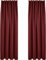 Deconovo Gardinen Verdunkelungsvorhänge Dicke Thermovorhänge mit Kräuselband Gardinen Vorhänge Fenstervorhang, 200x140 cm(HöhexBreite), Rot, 2er Set