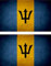 Akachafactory 2X Sticker Aufkleber Flaggen Flagge Fahne Vintage Barbados BDS