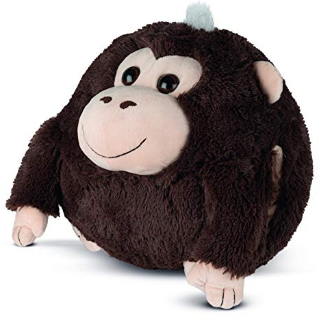 COZY NOXXIEZ Calentador de manos de peluche para niños, peluche, almohada como cojín de calor esponjoso para cama, coche y hogar (gorila)