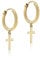 CARISSIMA Damen-Ohrringe Kreuz kleine Creole Gelbgold 9kt 4,7x20,5mm