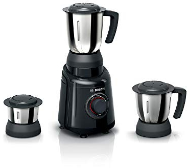 Bosch TrueMixx Joy - Molinillo mezclador negro de 500 W con 3 tarros (enchufe indio)