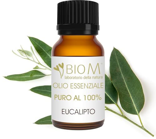 BioM Laboratorio della Natura - Olio Essenziale Di EUCALIPTO PURO - 10 ML - 100% NATURALE - 100% ITALIANO - Anti Mucolitico - Olio Essenziale Puro contro Congestioni - Purificatore per Vie Aeree
