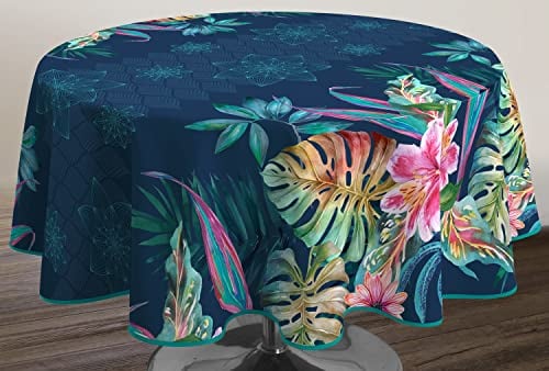 Tischdecke Fleckabweisende Dschungel - Rund 160 cm