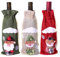 3 Stück Weihnachten Weinflaschen Taschen, Weihnachten Weinflasche Abdeckung, Weihnachten Weinflaschen Geschenktüten, Weihnachtsmann/Schneemann/Elch Rotwein Taschen für Weihnachten Tisch Dekorationen