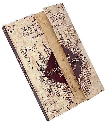 Harry Potter ThumbsUP Notizbuch, Tagebuch im Design der Karte des Rumtreibers, Notebook für Hogwarts Fans