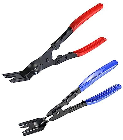 2 Stück Nietzange aus Kunststoff, Türverkleidungs Lösezange, Türverkleidung Zange zum Entfernen von Clips, Nieten Entferner Werkzeugsatz, Removal Panel Clip Zange Clipzange für Auto Tür