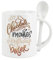 Hot Chocolate Mug and Spoon Set - Hot Chocolate Makes Everything Better - Ceramic White Coffee/Tea Mug with Spoon in Handle