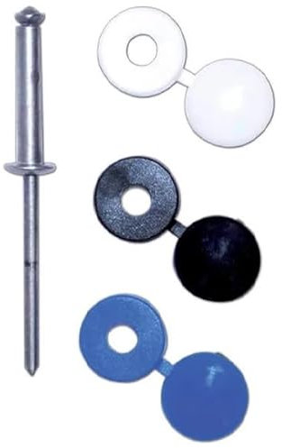 Assortiment de rivet et cache rivet pour plaque d'immatriculation 30 pièces