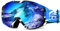 FEISEDY Skibrille Snowboard Brille für Brillenträger Herren Damen Sportbrille für Winter Skifahren Fahrrad Anti Fog UV Schutzbrille Schneebrille mit OTG Design B2961