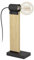 EGLO Tischlampe Bailrigg, rechteckige Tischleuchte, FSC100HB, Wohnzimmerlampe aus Holz in Natur und Metall in Schwarz, Nachttischlampe mit E27 Fassung