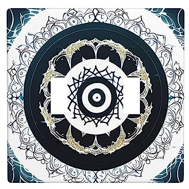 Placa de cubierta redonda para interruptor de luz de tótem blanco y negro, placa decorativa de pared, tamaño 4.5 x 4.5 pulgadas, fácil de instalar y resistente al calor