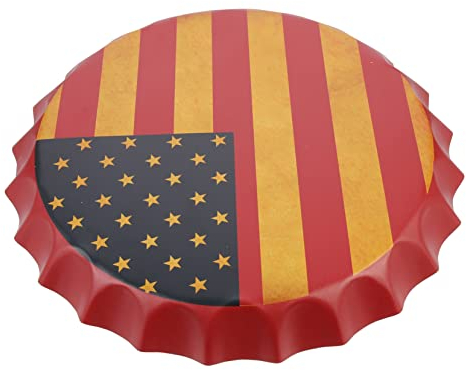 SHOWERORO Retro Beer Cap Pendant Iron Art Wall Picture Decorative Bottle Caps Decor for Bar Kitchen Accessories and Home Pub Wall Art