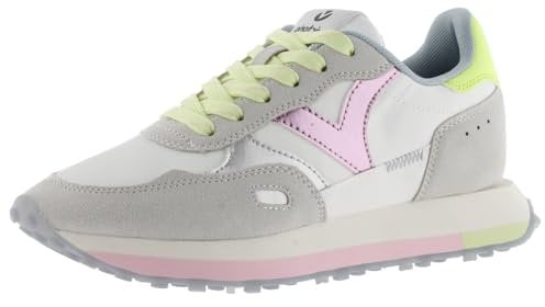 victoria Caña Baja Basket Nova & Logo Metalizado & Puntera Rejilla 1154104-WOMEN para Mujer Plata 40