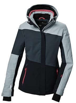 killtec Damen Skijacke/Funktionsjacke mit abzippbarer Kapuze und Schneefang KSW 67 WMN SKI JCKT, hellpetrol, 42, 41961-000
