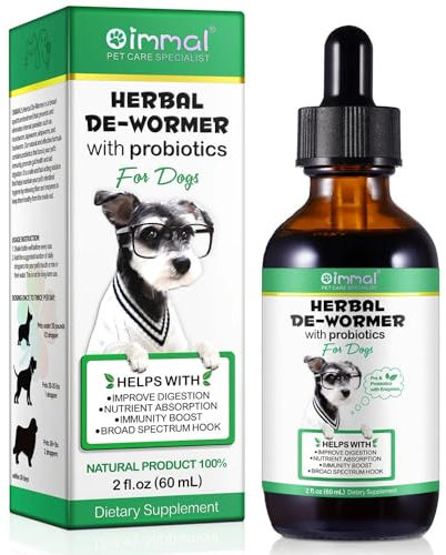 Dog Wormers For Small Medium Large Dogs Liquid Worming Treatment For Dogs Puppy Wormer Dewormer For Dogs Puppy Worming Syrup Natural Herbal Broad Spectrum Treatment For Tapeworm & Whipworm