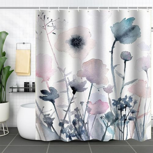 FAIRYGATE Duschvorhänge & Zubehör Badewanne Dusche Bathtub Curtain Duschvorhang Badezimmervorhang Wasserdicht Vorhang für Badewanne und Dusche 180 x 180 cm Polyester Stoff Schnell Trocknende B9713