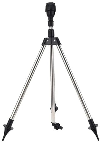 Aspersor de trípode, aspersores giratorios de largo alcance, sistema de riego de jardín, aspersor de agua telescópico, rotación de 360 grados para riego de jardín