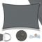 UMI Toldo Vela 2.5x3.5m Rectangular Impermeable Vela de Sombra Protección Rayos UV Toldos Exterior Terraza para Patio Jardín- Antracita
