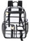 TINYAT Transparenter Damenrucksack, wasserdicht, Super-PVC, lässiger Rucksack, modischer Rucksack, Damen, Einkaufen, Dating, T9051, Schwarz/9063
