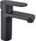 Soft Collection Emilia Bathroom Basin Mixer Tap, Premium Improved Quality with Hot & Cold Controls, Leak Resistant, 1 Hole Deck Mount Taps UK Standard, Ideal for Cloakroom & Washroom (Matte Black)