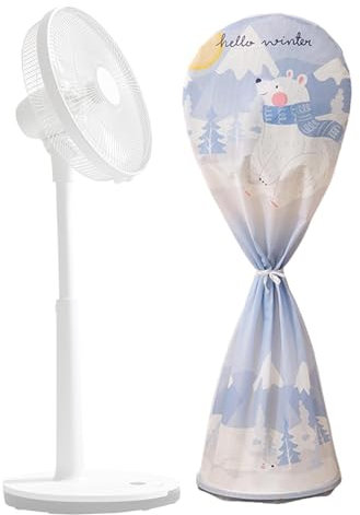 Toliya Cubierta de ventilador a prueba de polvo, cubierta de ventilador de pie para exteriores, cubierta de ventilador de suelo a prueba de polvo, cubierta de ventilador de cubierta al aire libre,