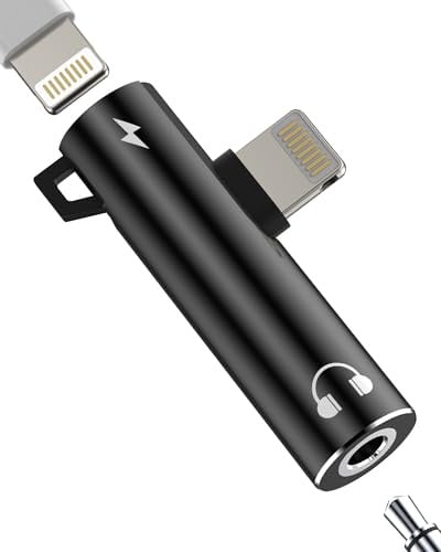 Adaptateur Lightning Jack Vers 3.5mm 2 en 1 Connecteur écouteurs Et Chargeur Pour IPhone 14 13 12 Pro Max Pour Apple Pour IPad Prise Audio Casque Splitter Câble AUXiliaire Appareil Voiture Accessoires