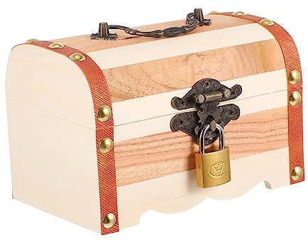 JOINPAYA Alcancía De Madera con Cerradura Hucha Caja para Guardar Monedas Elegante Cofre del Tesoro para Adultos Ahorrar El Hogar