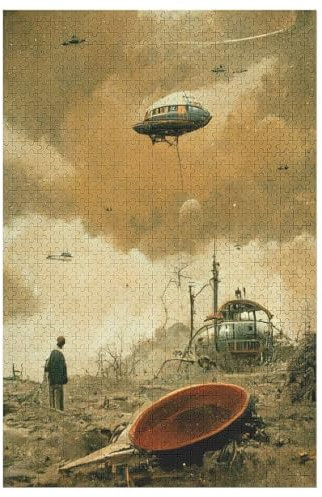 Alien Fallout Jigsaw Puzzles, Wooden Puzzle Gift for Adult Jigsaw Puzzles Toys for Adults Teens Birthday Gifts for Adult Educational 1000 Jigsaw Puzzles Set for Kid Teen Age 12 Toy （78×53cm）