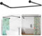 Duschvorhangstange U Form/L Form, [60-90] × [78-194.2] × [60-90] cm Verstellbare Duschstange Ecke mit 12 Vorhangringen & Deckenstütze für Badewanne/Badezimmer, Bohr-Montage Erforderlich, Schwarz