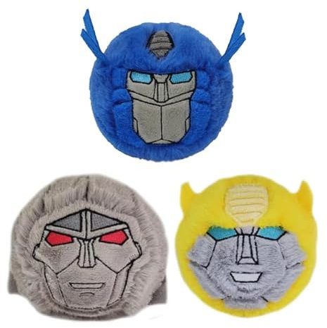 TY Transformers Bumblebee, Megatron, Optimus Prime Bouncy Balls 3er-Set – Weiche Plüschtiere für Kinder – Kuschelige Sammelspielzeuge – Geschenk für Jungen & Mädchen