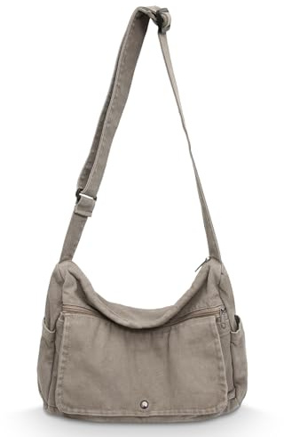 X SIM FITNESSX Canvas Umhängetasche Unisex Schultertasche Messenger Bag aus Oxford-Stoff für Alltag, Büro und Reisen