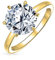 Personnalisez une bague de fiançailles solitaire classique et intemporelle en zircon cubique 3CT AAA CZ, sertie à 6 griffes, taille brillant rond pour femme, avec une fine bande de 2MM en argent