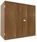 Geramöbel Flügeltürenschrank 1 Dekor-Einlegeboden, abschließbar, 800x425x768, Nussbaum/Nussbaum