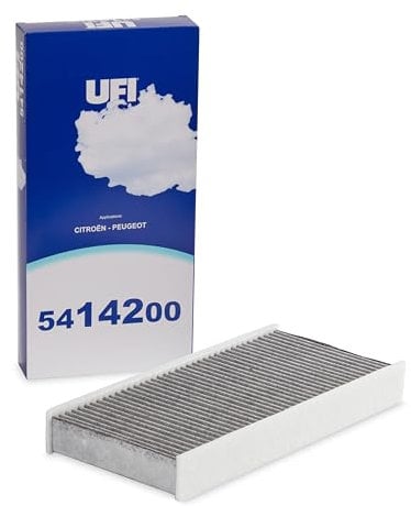 UFI Filters, Filtro Abitacolo ai Carboni Attivi 54.142.00, Filtro Abitacolo per Ricambio, Adatto a Auto, Applicabile su Modelli Citroen C5, C6, Peugeot 207, 407