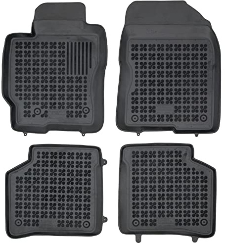 REZAW PLAST 201414 Fußmatten Set Gummimatten Vorne und Hinten Matten schwarz Kompatibel mit TOYOTA PRIUS ZVW3