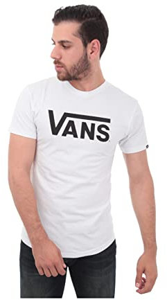 Vans Men's Classic Short Sleeve T-Shirt, Multicoloured (White/Black), X-Small
